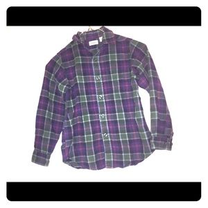Boy’s L.L. Bean Blue/Green Plaid Button Up